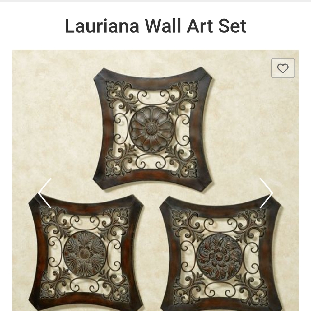 Bronze Decorative Wall Art Trio